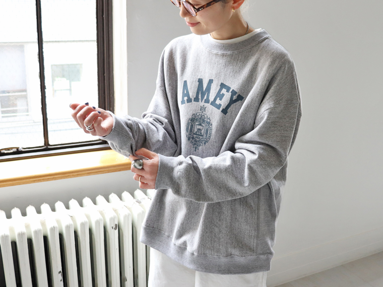 Americana (アメリカーナ) リバースウィーブ・スウェットクルー (AMEY)