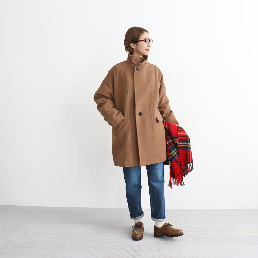 正規代理店 22AW One 黒 コート Pコート ウール ワンフィフス fifth