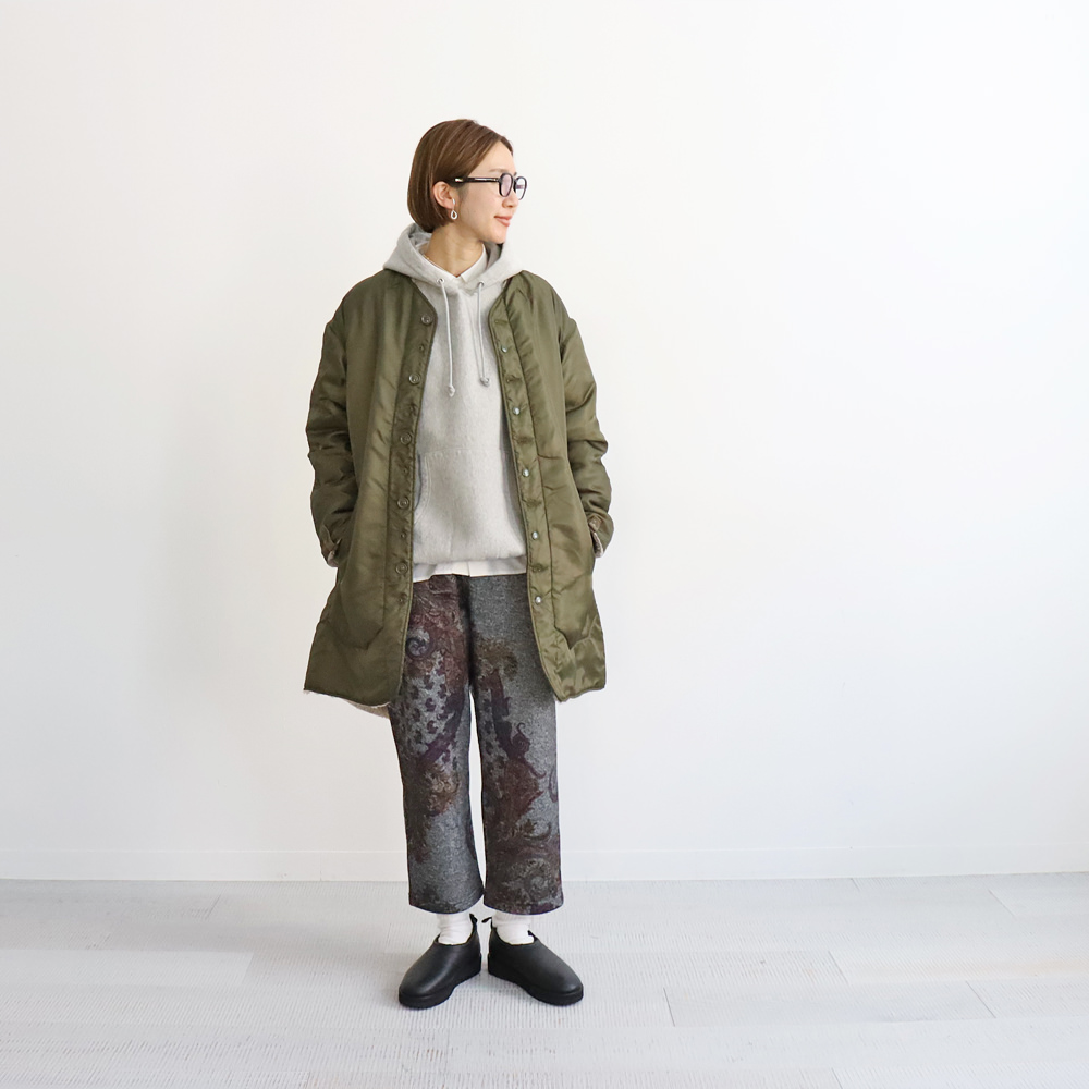 ENGINEERED GARMENTS(エンジニアードガーメンツ) STK Pant – Poly Wool Paisley Print Knit (FOR WOMEN)