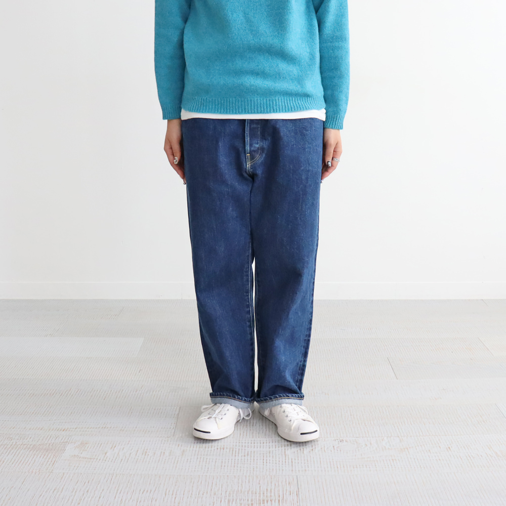 HATSKI(ハツキ)Wide Tapered Used Denim -Blue HTK-22003-Uが