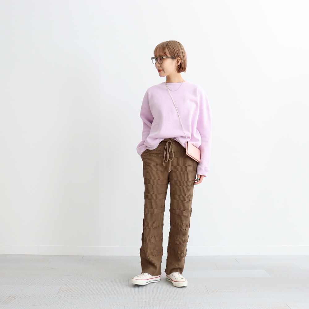 unfil (アンフィル) cotton & paper-terry sweatshirt