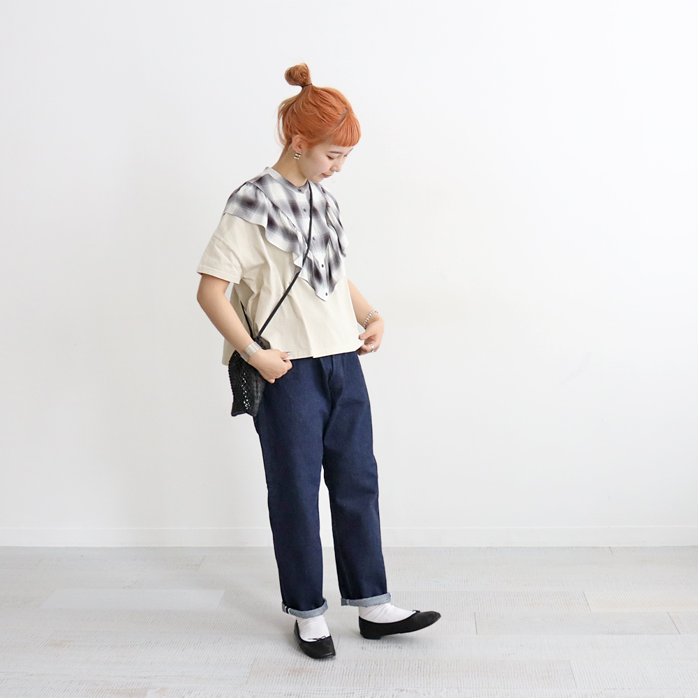 Ordinary fits(オーディナリーフィッツ） LOOSE ANKLE DENIM PANTS -ONE WASH