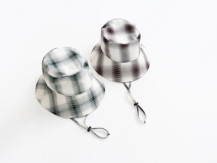 PHEENY(フィーニー) Rayon ombre check bucket hat