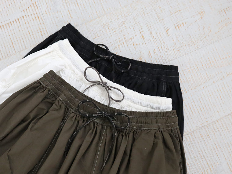 and wander(アンドワンダー) CORDURA cotton rip skirt