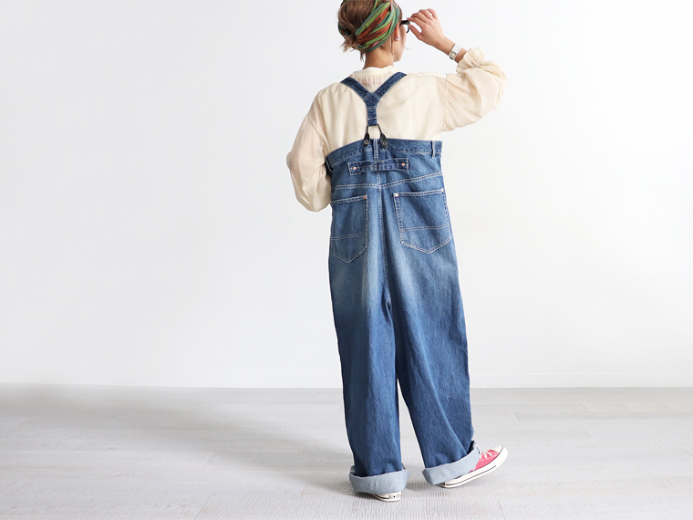 RHODOLIRION (ロドリリオン) 5Pockets Suspender Pant - Denim