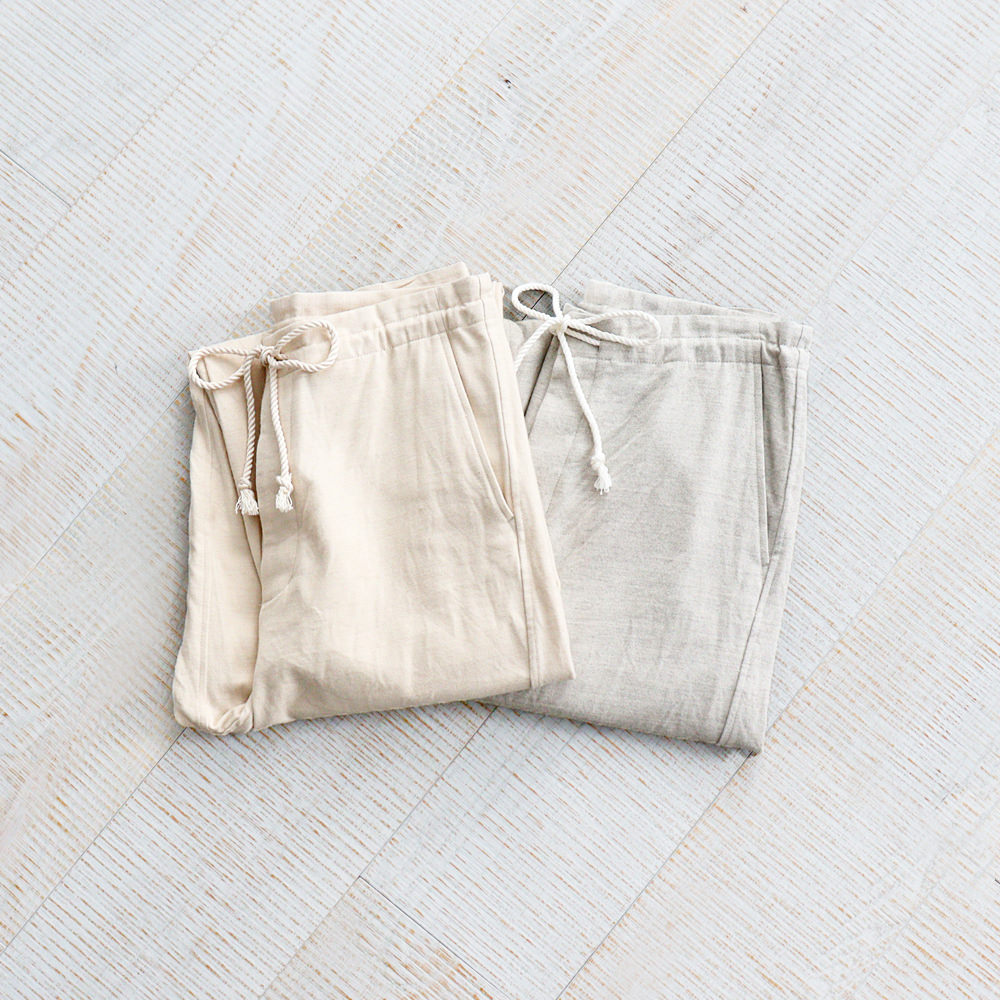 unfil (アンフィル) cotton alpaca flannel wide leg trousers