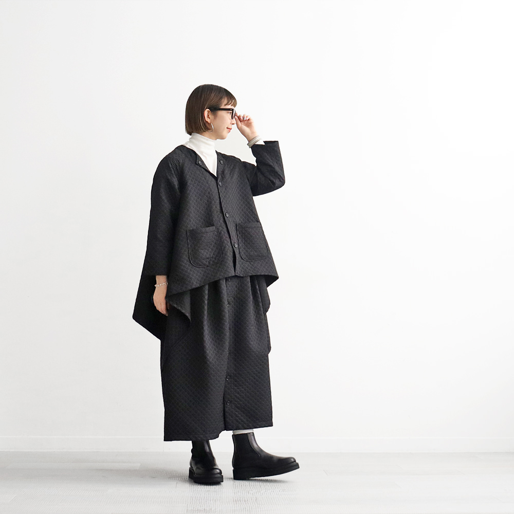 ENGINEERED GARMENTS(エンジニアードガーメンツ) No Collar Raglan Jacket- Polyester Micro Quilt