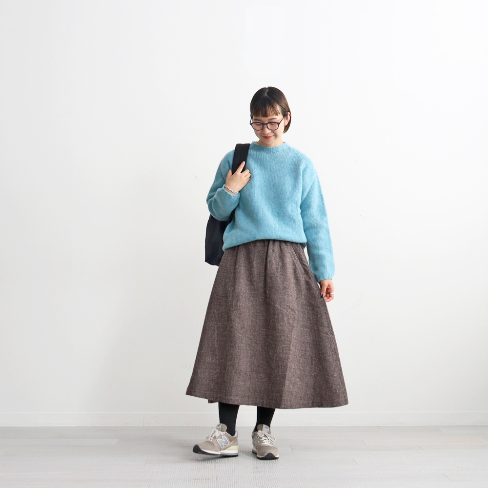 nanamica（ナナミカ） Wool Linen Gathered Skirt