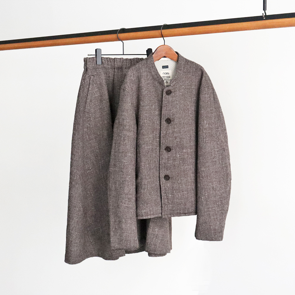 nanamica（ナナミカ） Wool Linen Band collar Jacket | STRATO BLOG