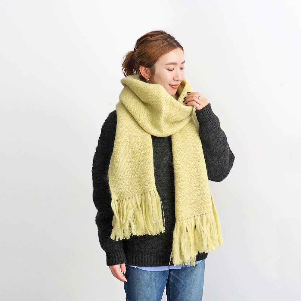 シンゾーン 22AW PLENTY MOHAIR MUFFLER マフラー約208cm幅 - dgw