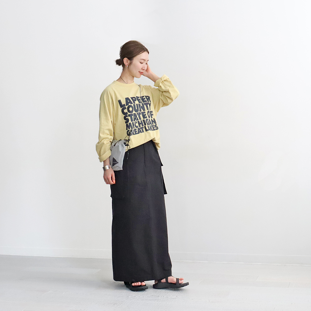 pheeny】Cotton nylon dump military skirt-